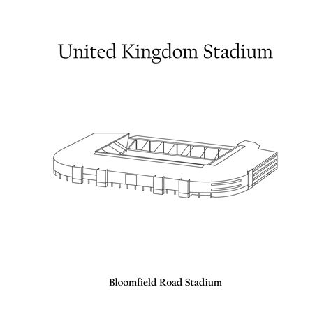 Graphic Design of the Bloomfield Road Stadium, Blackpool City ...