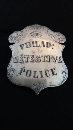 1860s era Philadelphia Police Detective badge. Hand engraved and made ...