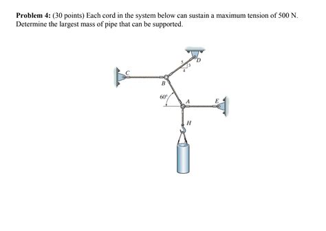 Solved Problem 4 30 Points Each Cord In The System Below