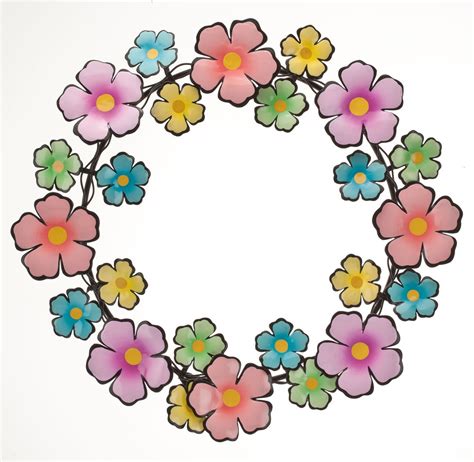 Metal Flowers Wreath By Maple Lane Creations