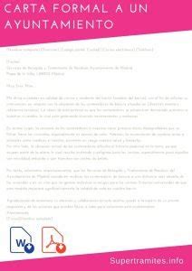 Cartas Formales Para Un Ayuntamiento Plantillas Editables