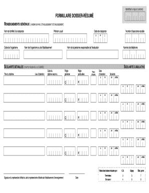 Fillable Online Feep Qc Formulaire Dossier R Sum F D Ration Des