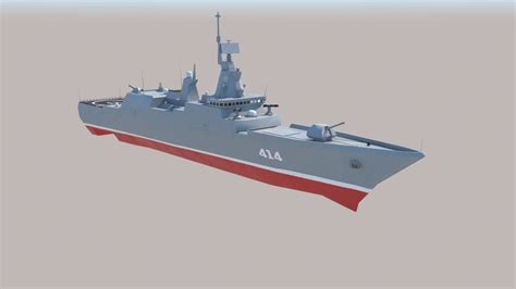 3D model Admiral Gorshkov Class Frigate Ship VR / AR / low-poly | CGTrader