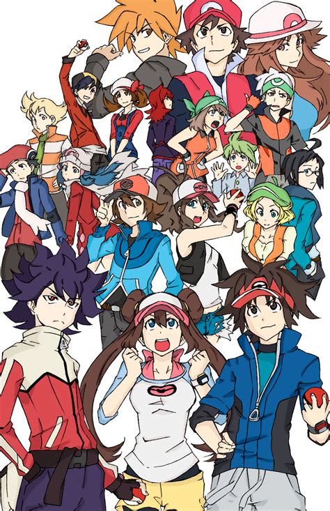 Pokemon Trainers By Rickeddy On Deviantart
