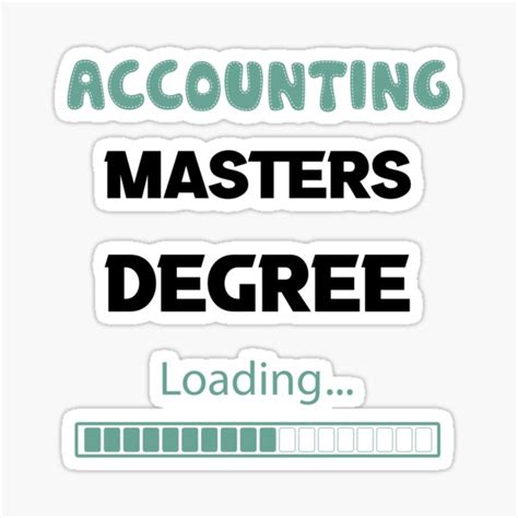 Accounting Masters Degree Loading Sticker For Sale By Genz24 Redbubble