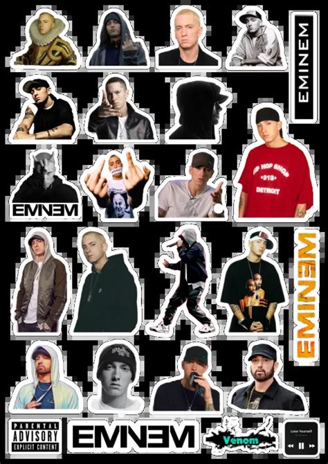 Sticker Stiker Eminem Jumlah Isi Sesuai Foto Bisa Custom Langsung Jadi