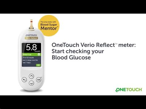 Onetouch Verio Reflect Blood Glucose Meter Onetouch