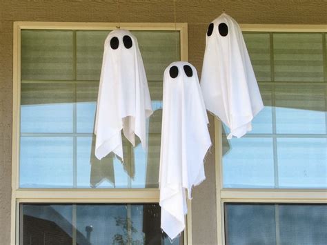 “spooky” Hanging Ghosts Revisited Hanging Ghosts Hanging Ghost Decoration Halloween