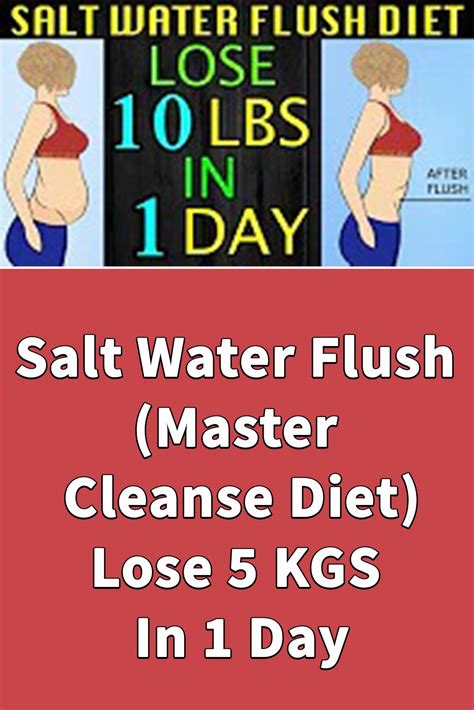 Pin On Salt Water Flush Lose 5 Kg In 1 Day