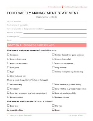 Fillable Online Food Safety Management System Vs Food Safety Plan