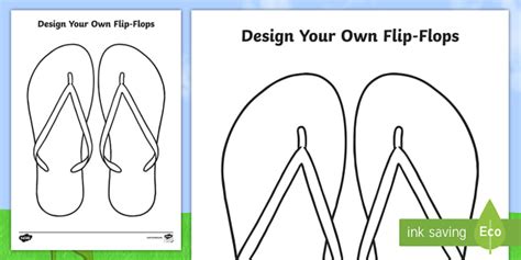 Design Your Own Flip Flop Worksheet Worksheet