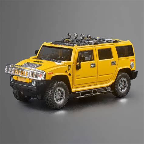 Tỉ Lệ 1 18 Hummer H2 Hợp Kim Xe Mô Hình Diecast Xe Âm Thanh Ánh Sáng