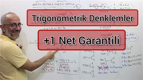 Trigonometrik Denklemler Net Renmegarantili Youtube