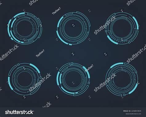 Futuristic Abstract Hud Circle Technology Elements Stock Vector Royalty Free 2258937835