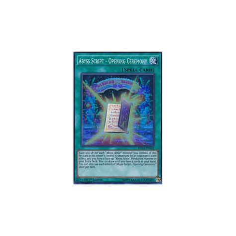 Abyss Script Opening Ceremony Deso En024 Super Rare Duelshop