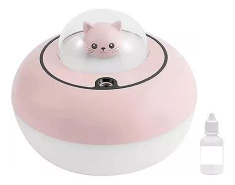 Difusor Humidificador Gato Nave Luces Esencia Cuotas Sin Inter S