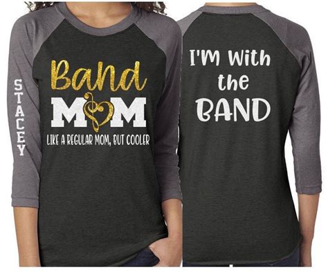 Glitter Band Mom Shirt Band Shirt Baseball Shirt Customize With