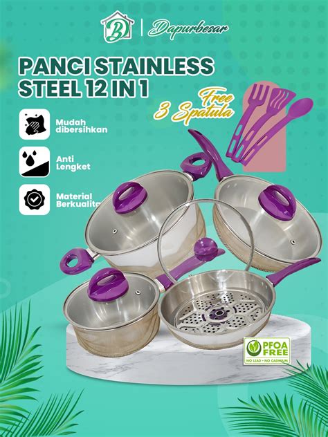 Jual Panci Set HIGHPOT Steamer 12 In 1 High Pot 12 PCS Stainless Steel