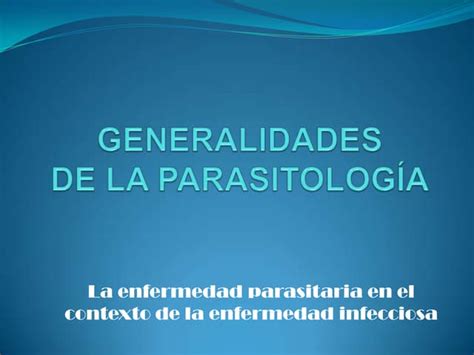 Enfermedad Parasitaria Ppt