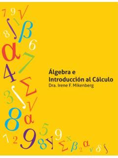 Álgebra e Introducción al Cálculo 193 lgebra e introducci 243 n al c