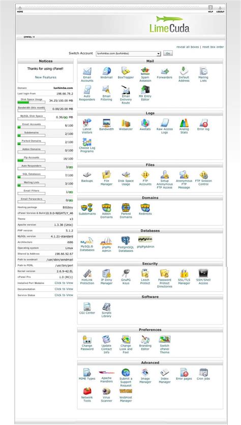 New Cpanel Upgrade For Hosting Accounts Limecuda