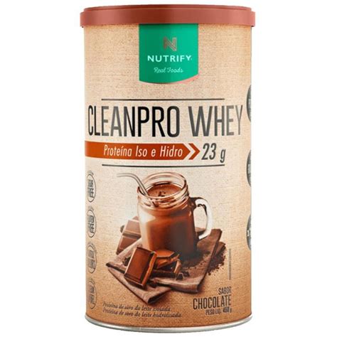 CleanPro Whey Protein Isolado Hidrolisado Clean Label Chocolate 450g