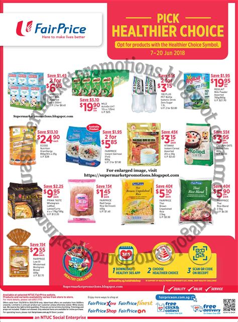 Ntuc Fairprice Fairprice Supermarket Promotion Ntuc Fairprice Healthier Choice Healthy