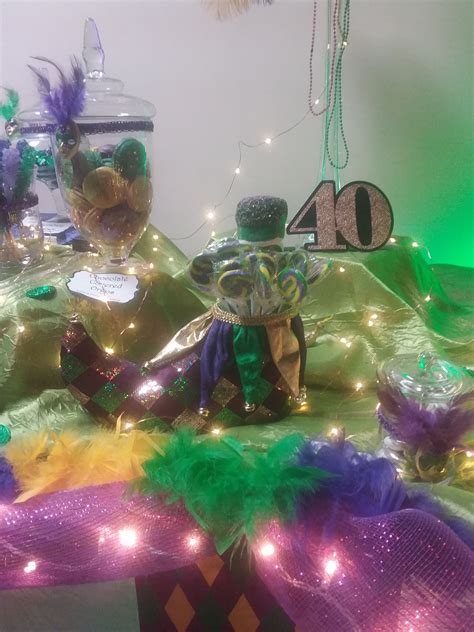 Candydessert Bar Mardi Gras Theme Mardi Gras Party Dessert Buffet Table Christmas Bulbs