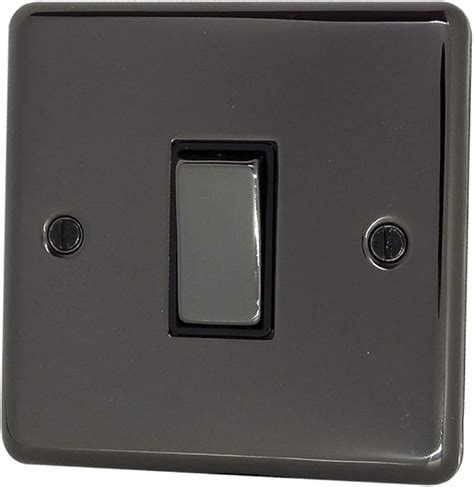 Discount Electrix 1 Gang 2 Way 10 Light Switch Black Nickel Finish