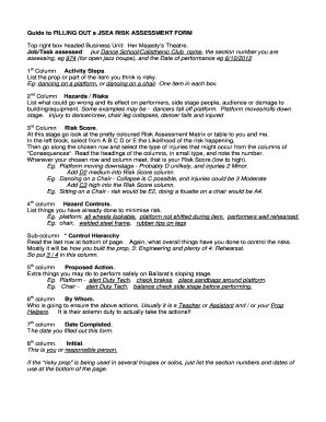 Fillable Online Guide To Filling In A JSA Form Royal South Street