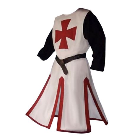 Mens Crusader Costume Medieval Templar Renaissance Knight Warrior Tunic