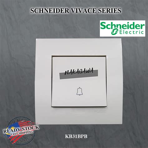 Schneider Vivace Kb31bpb White Kb31bpbas Silver Bell Press Switch Shopee Malaysia