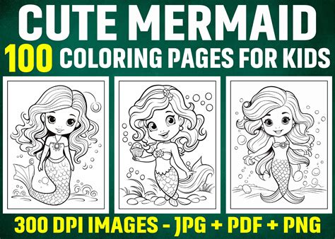 mermaid coloring pages 3