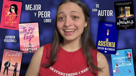 MEJOR Y PEOR Libro De Cada AUTOR MaryBuks YouTube