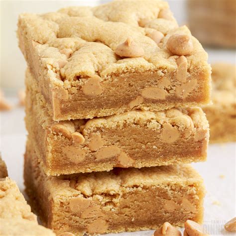 Peanut Butter Cookie Bars - Family Dinners