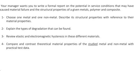 Solved Your Manager Wants You To Write A Formal Report On Chegg