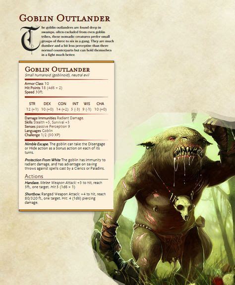 16 Goblin DnD Stats ideas | dnd stats, dnd, goblin