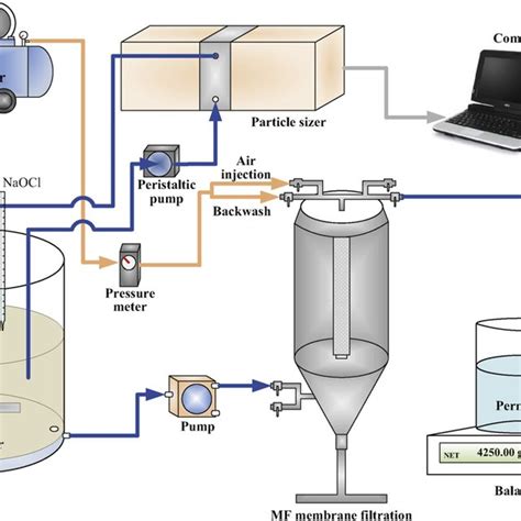 Schematic Diagram Of The Bench Scale Dead End Microfiltration System Download Scientific