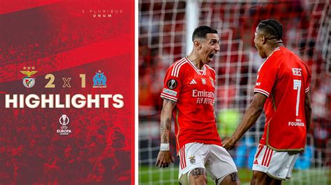 Resumo Highlights SL Benfica 2 1 O Marseille YouTube