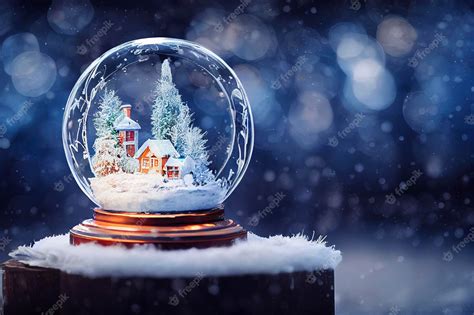 Premium Photo Winter Wonderland With Little Town And Christmas Tree