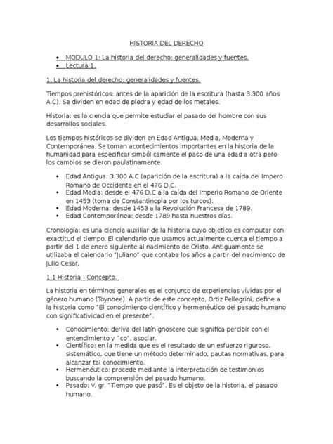 Historia Del Derecho Resumen Modulo 1 Y 2 Ue21 Universidad