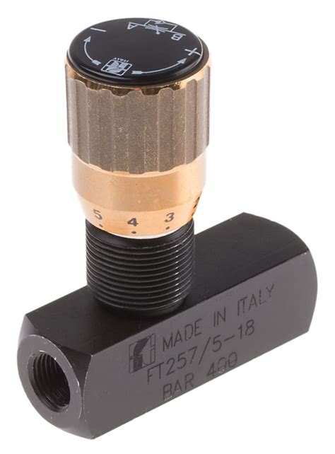 RS PRO RS PRO Inline Mounting Hydraulic Flow Control Valve G 1 8 6