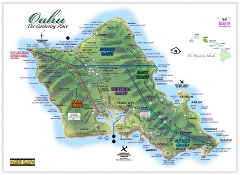 O'ahu | Vacation | Oahu Hawaii Map, Oahu Map, Map Of Hawaii - Printable ...