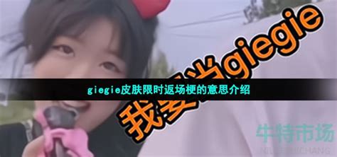 Giegie是什么意思 Giegie皮肤限时返场梗的意思介绍 牛特市场