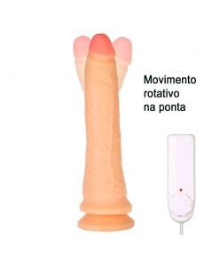 P Nis Real Stico Ou Dildo Rotativo Fino Cyberskin De Cm Ventosa