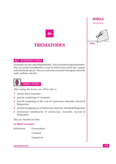 Lesson Parasilogy Ceu Prof Trematodes Module Microbiology