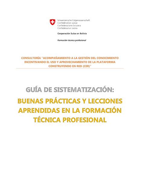 Pdf Buenas Pr Cticas Y Lecciones Aprendidas En La Desarrollo De