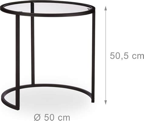 Noir Basse DAppoint Gigogne Lot De 2 Nuit Ronde Tables De Chevet Hxlxp