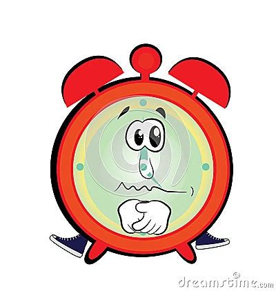 Sad Alarm Clock Cartoon Stock Illustration - Image: 44051226