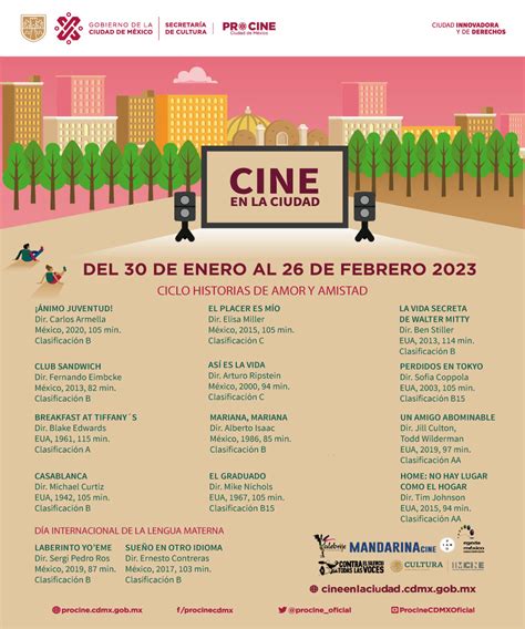 Procine Cdmx Arranca Cartelera 2023 Del Programa Cine En La Ciudad